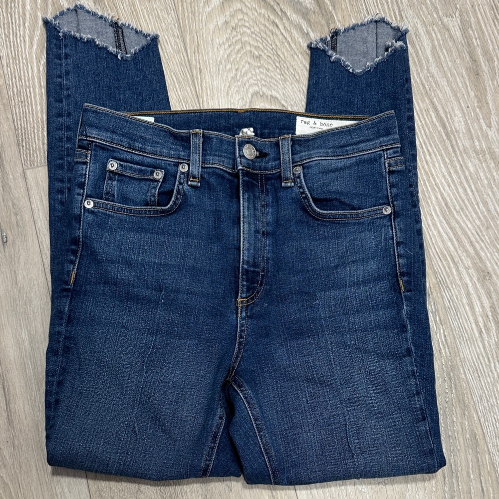 Rag & Bone Deep Indigo Cropped Jeans
